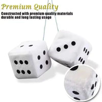 Fuzzy Fortune Plush Dice Keychain - Bear Hugs