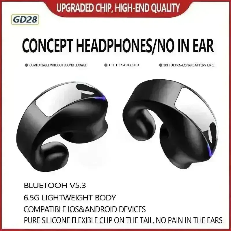 GD28 Bone Conduction Wireless Earbuds - Bear Hugs