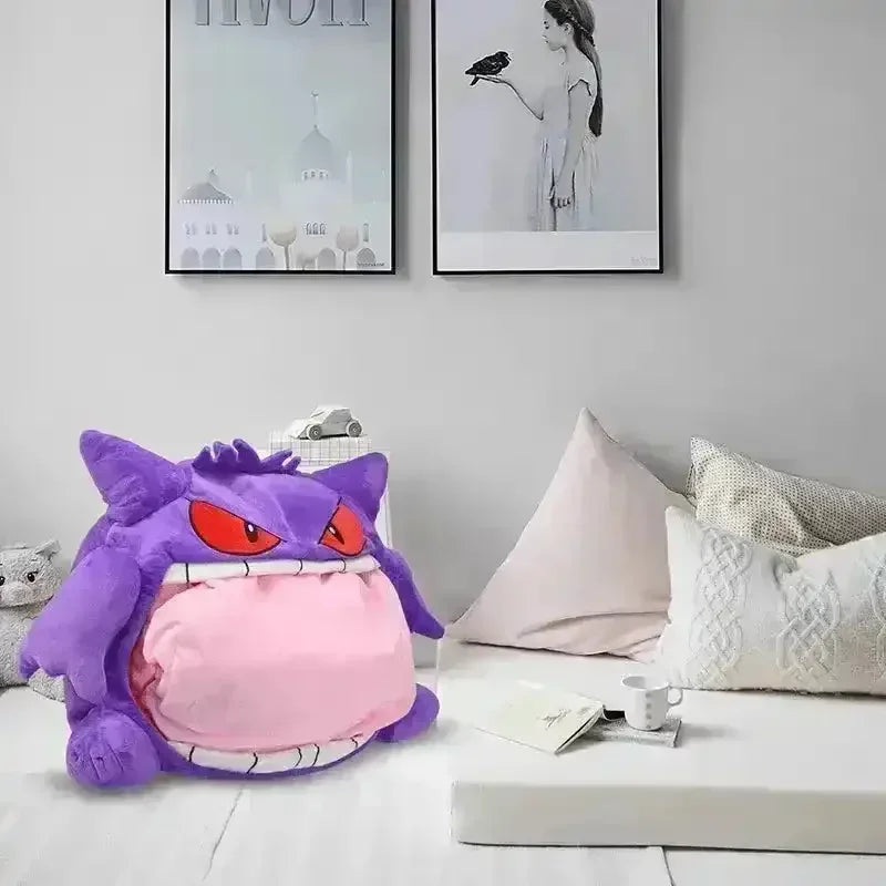 Gengar Plush Cushion With Blanket