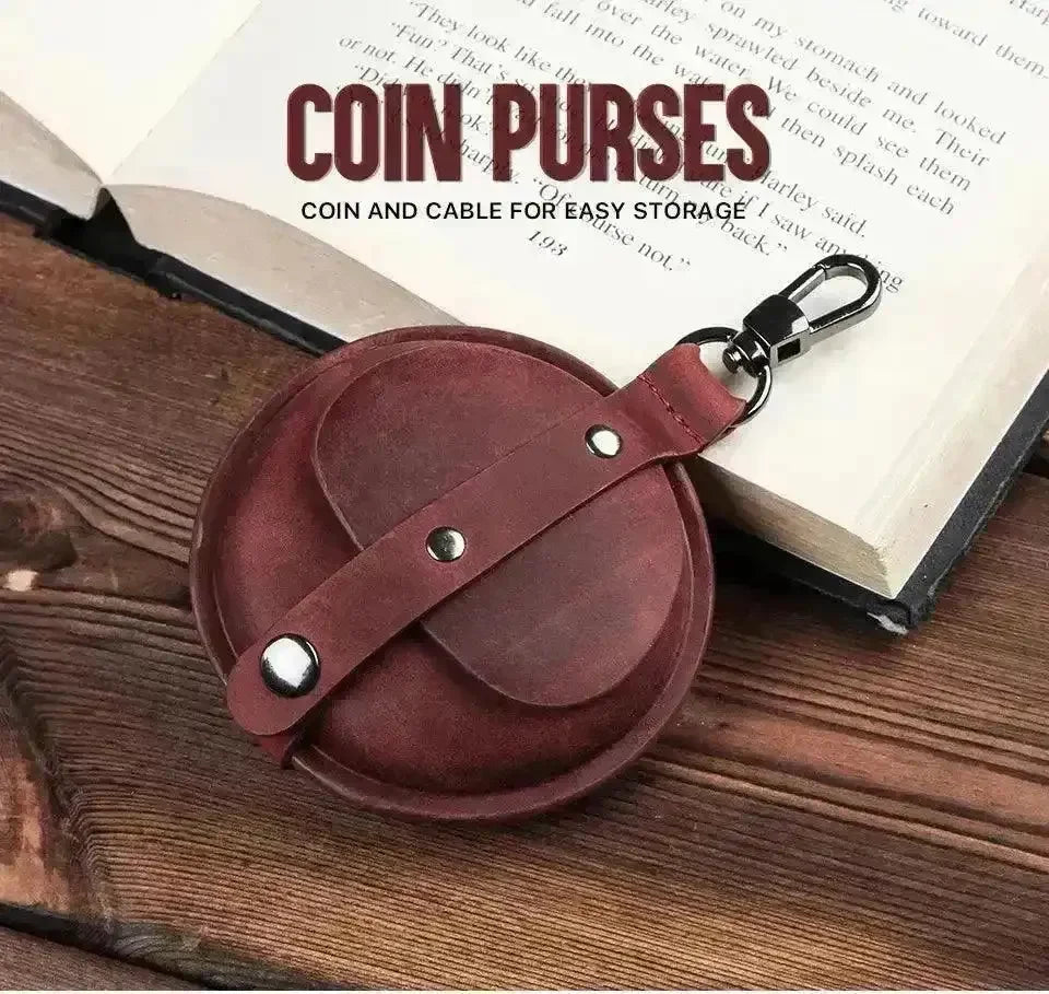 Genuine Leather Pouch Case (For Airpods) - Bear Hugs