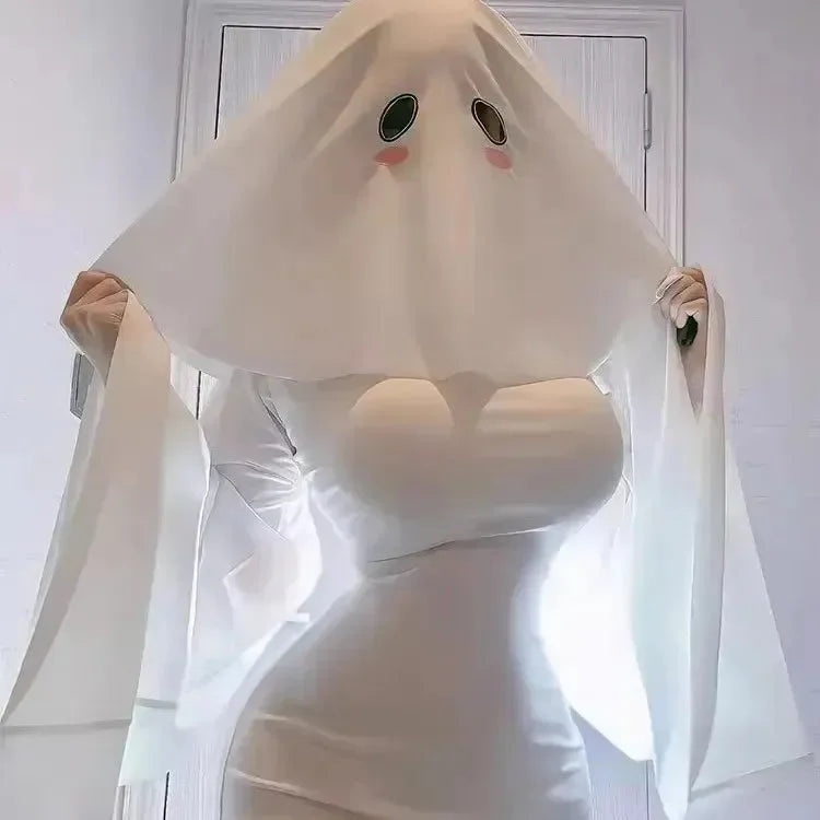 Ghostly Grace White Ghostess Costume Medium