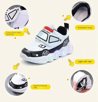 Glow & Go Luminous Cartoon Car Sneakers - Bear Hugs