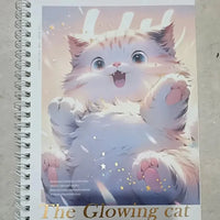 Glowing Cat A5 Spiral Notebook - Bear Hugs