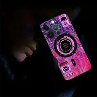 Glowing LED Circle Smart Voice Controlled Cover (For iPhone) - Bear Hugs