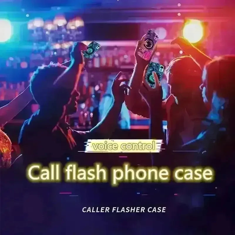 Glowing LED Circle Smart Voice Controlled Cover (For iPhone) - Bear Hugs
