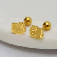 Golden Hello Kitty Earrings - Bear Hugs