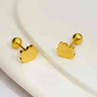 Golden Hello Kitty Earrings - Bear Hugs