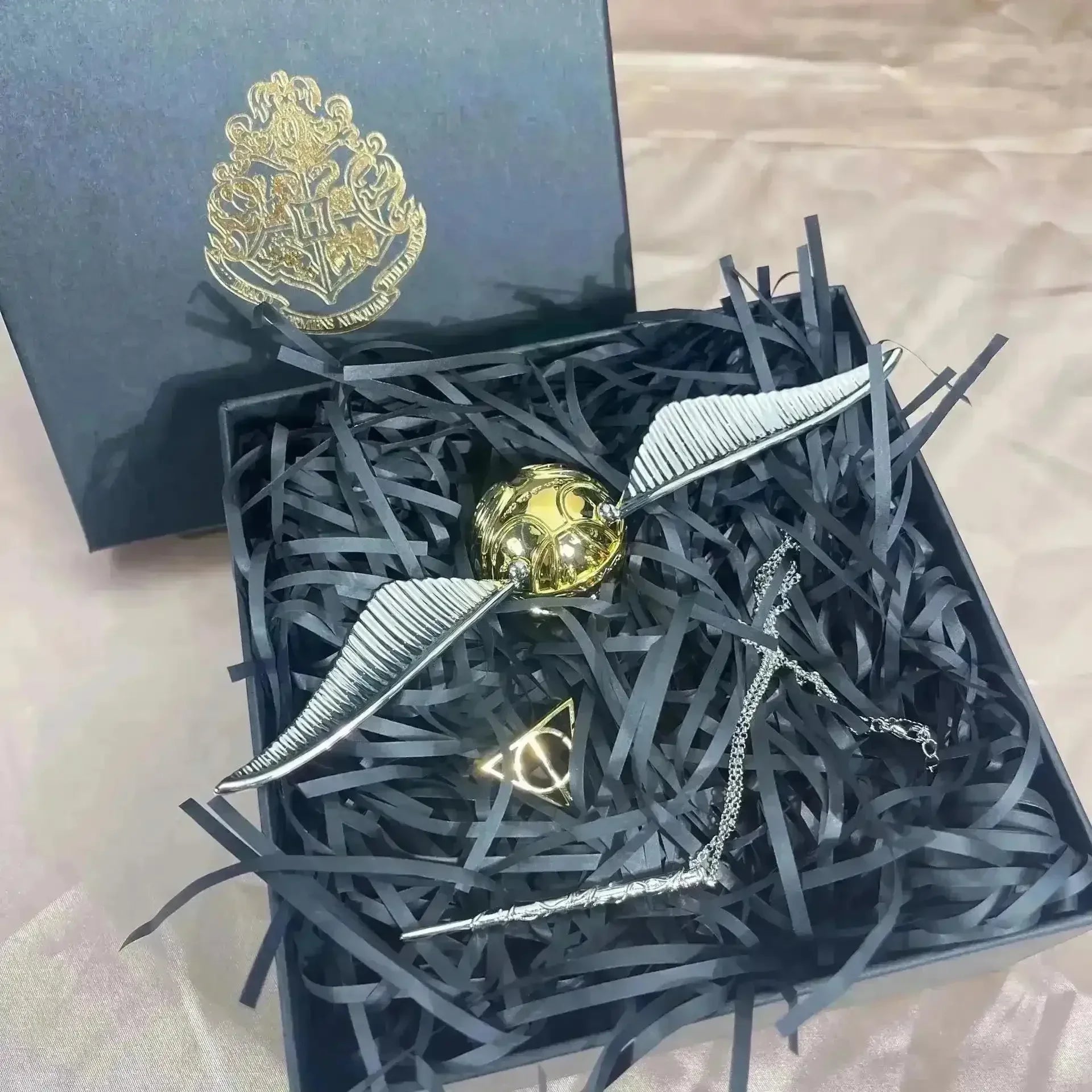 Golden Snitch Proposal Ring Box - Bear Hugs