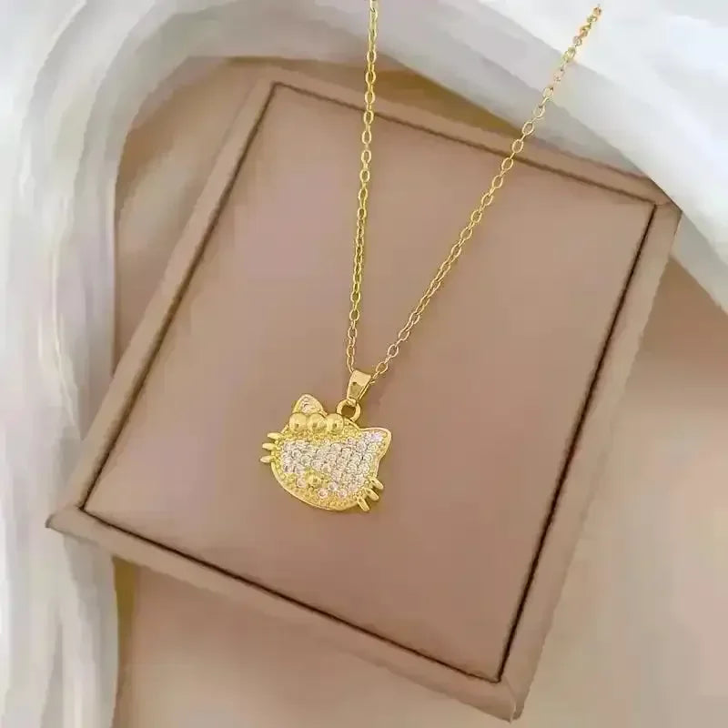 Gorgeous Hollow Hello Kitty Necklace - Bear Hugs