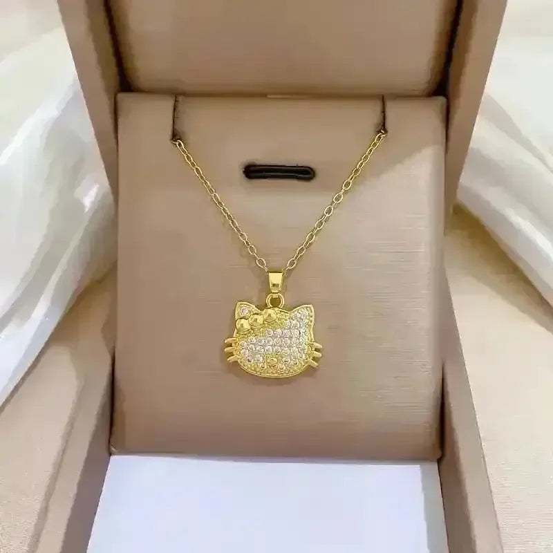 Gorgeous Hollow Hello Kitty Necklace - Bear Hugs