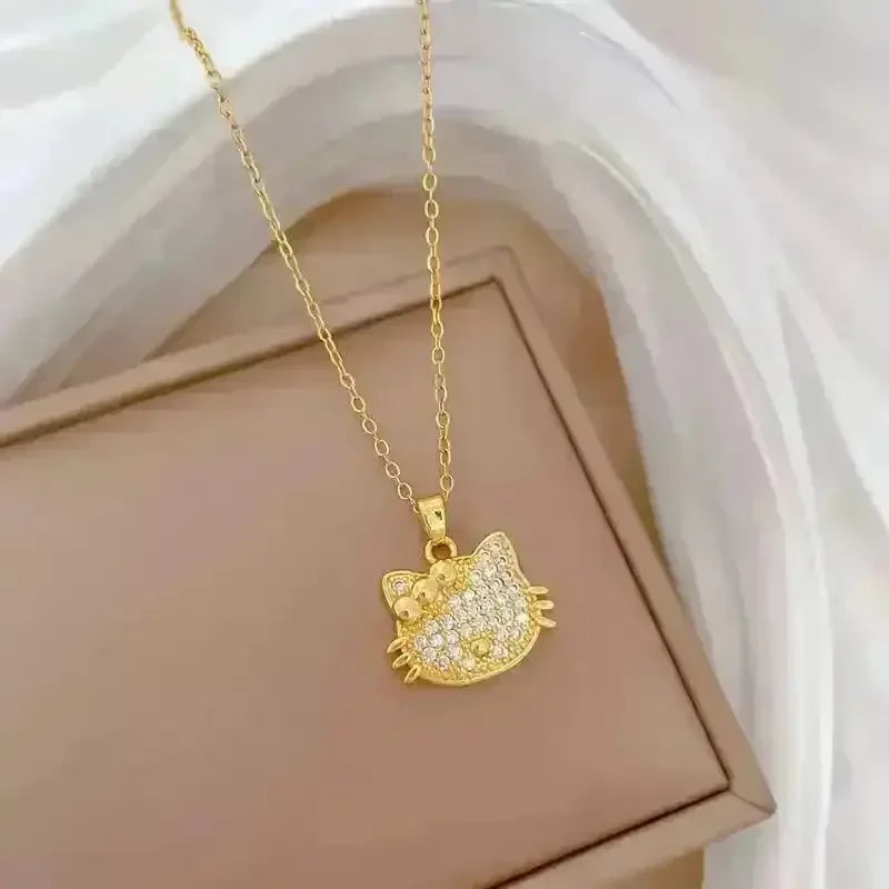Gorgeous Hollow Hello Kitty Necklace - Bear Hugs