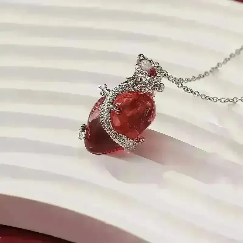 Gothic Dragon Heart Pendant - Bear Hugs