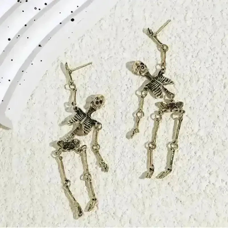 Gothic Punk Skeleton Earrings - Bear Hugs