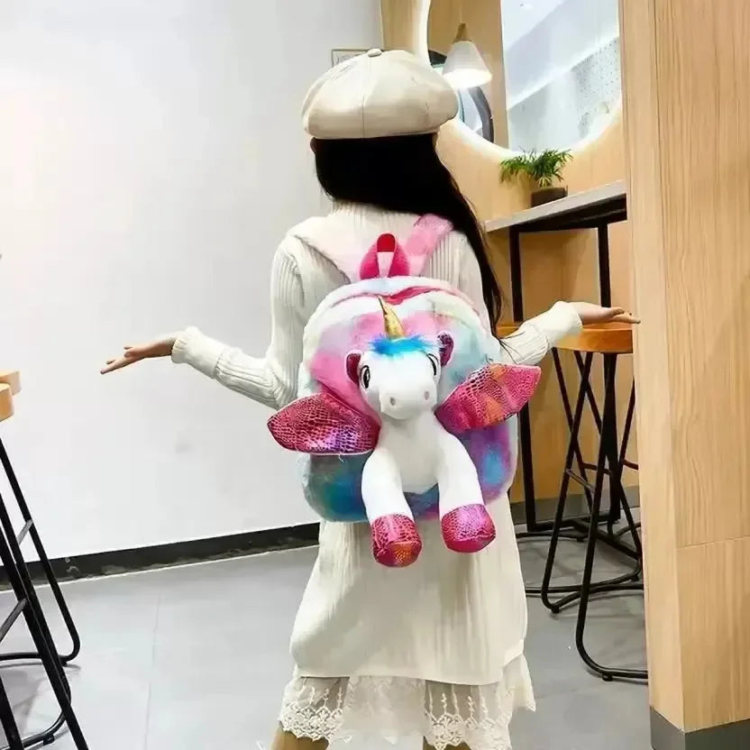 Gradient Unicorn 3D Plush Backpack - Bear Hugs