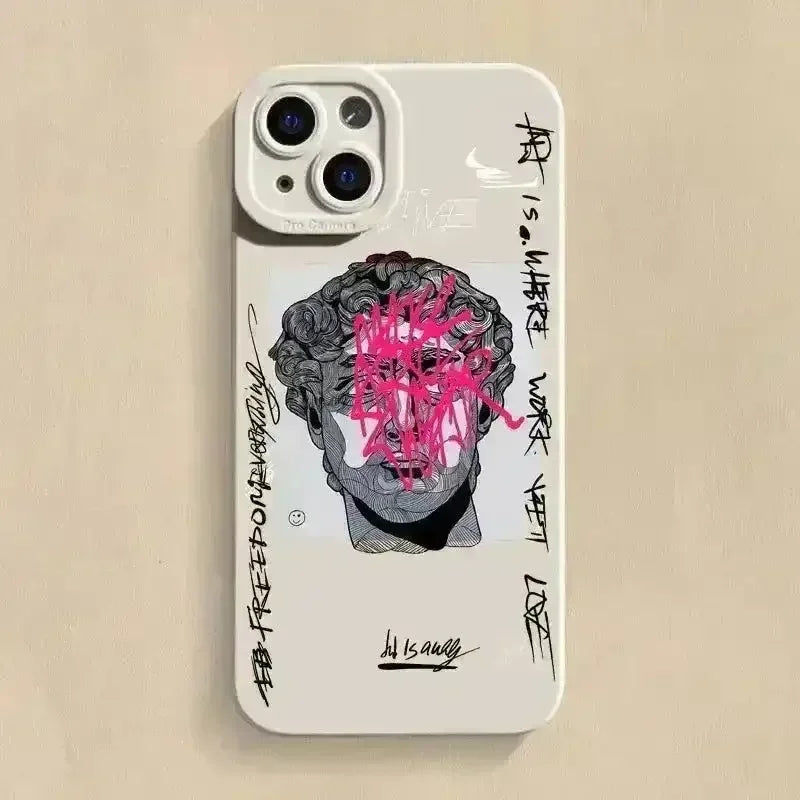 Graffiti Art Aesthetic Soft Phone Case (For iPhones) - Bear Hugs