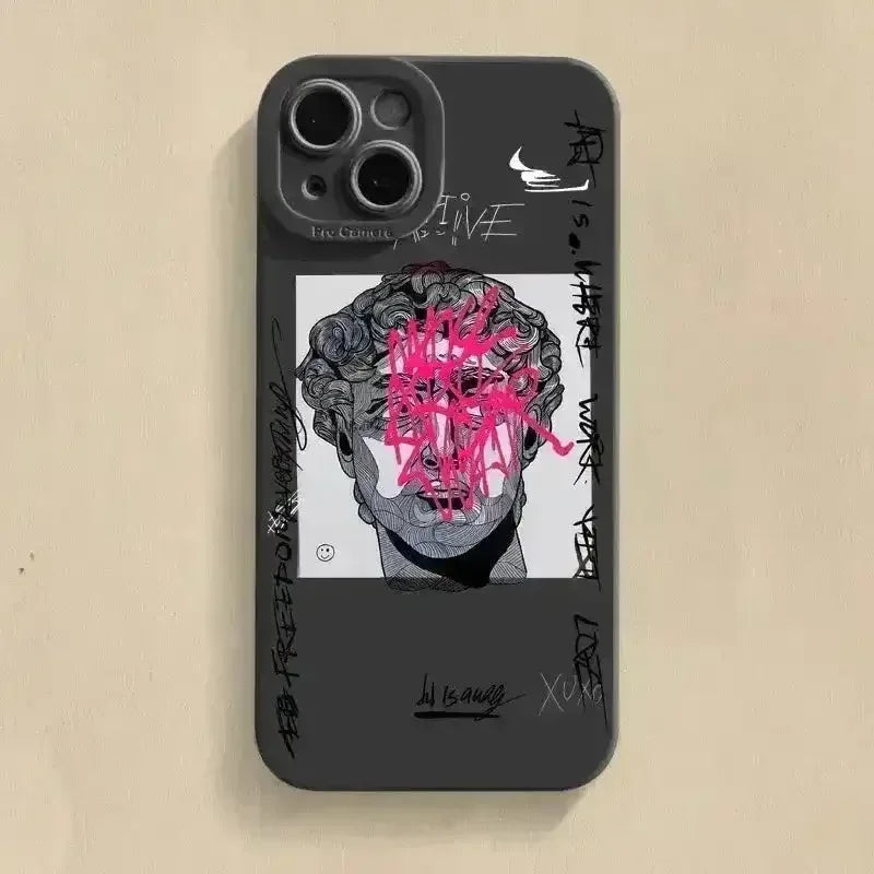 Graffiti Art Aesthetic Soft Phone Case (For iPhones) - Bear Hugs