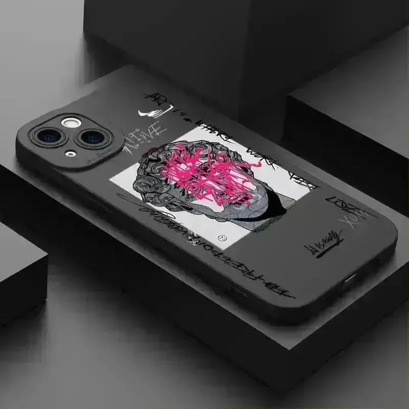 Graffiti Art Aesthetic Soft Phone Case (For iPhones) - Bear Hugs