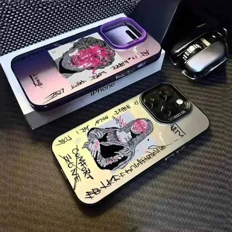 Graffiti Art Silver Phone Case (For iPhones) - Bear Hugs
