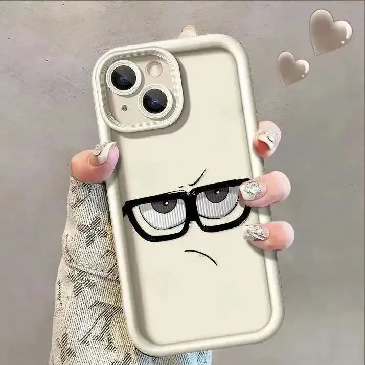 Grumpy Grid Expression Phone Case (For iPhones) - Bear Hugs