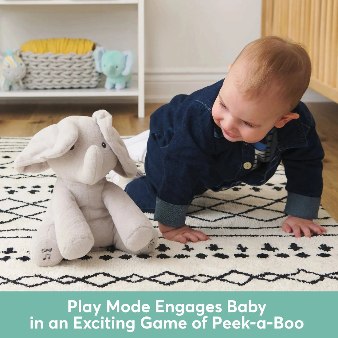 Gund Flappy The Elephant Interactive Plushie - Bear Hugs