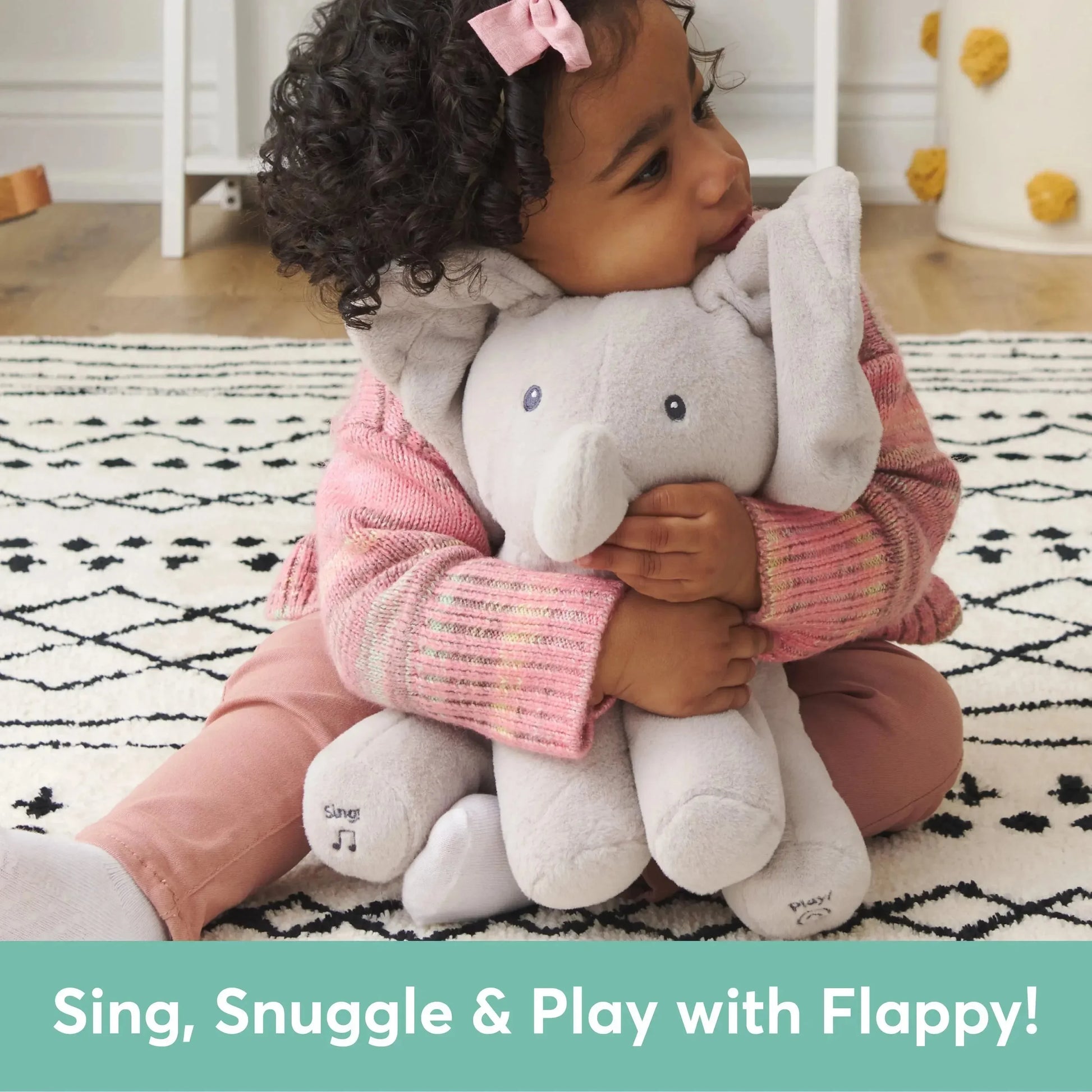 Gund Flappy The Elephant Interactive Plushie - Bear Hugs