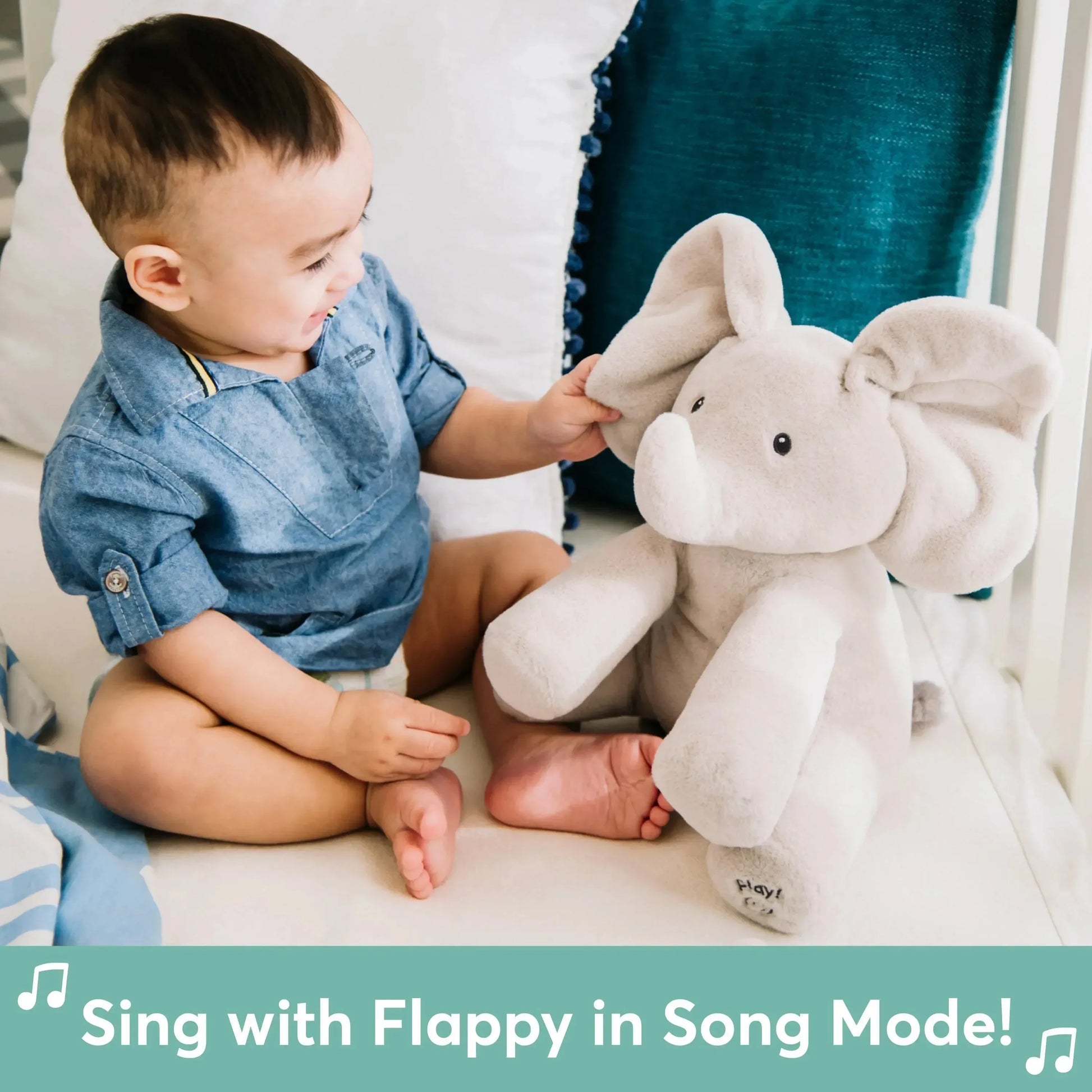 Gund Flappy The Elephant Interactive Plushie - Bear Hugs