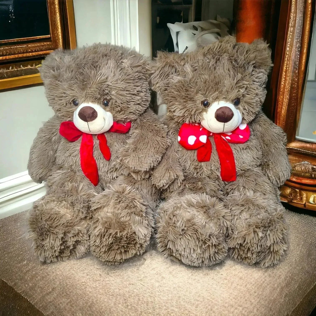 Hairy Bow Teddy Plush Toy (90 cm) - Bear Hugs