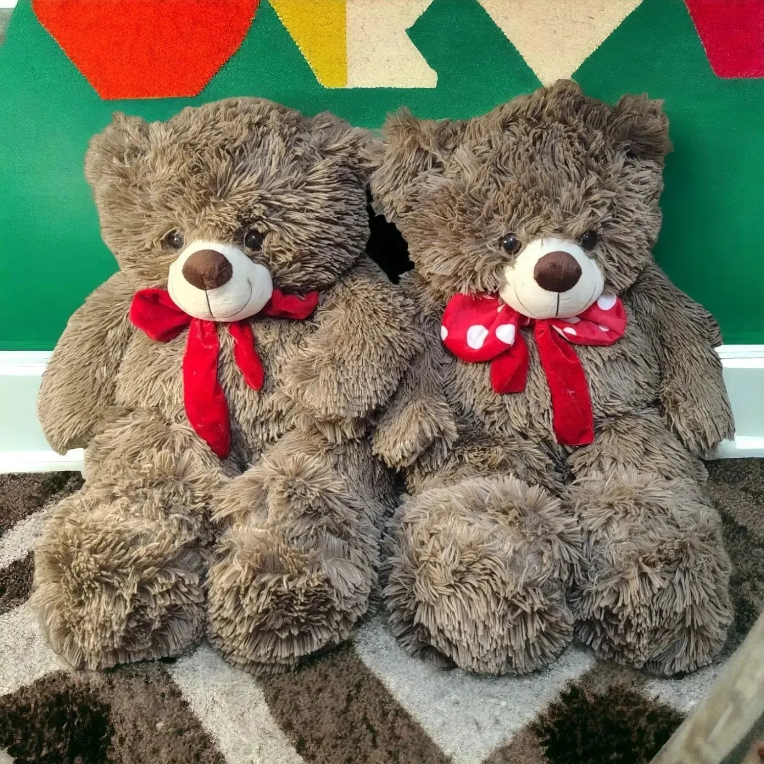 Hairy Bow Teddy Plush Toy (90 cm) - Bear Hugs