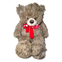 Hairy Bow Teddy Plush Toy (90 cm) - Bear Hugs