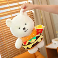 Hamburger Bear Plushie (25 cm) - Bear Hugs