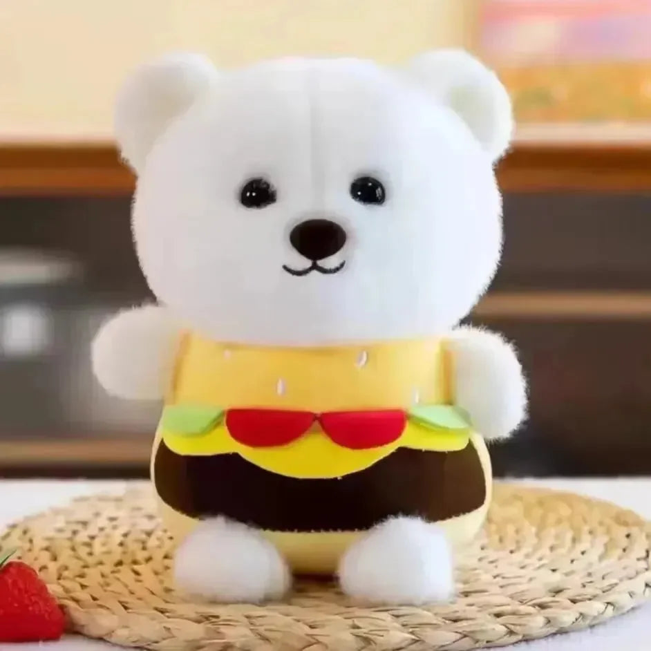 Hamburger Bear Plushie (25 cm) - Bear Hugs