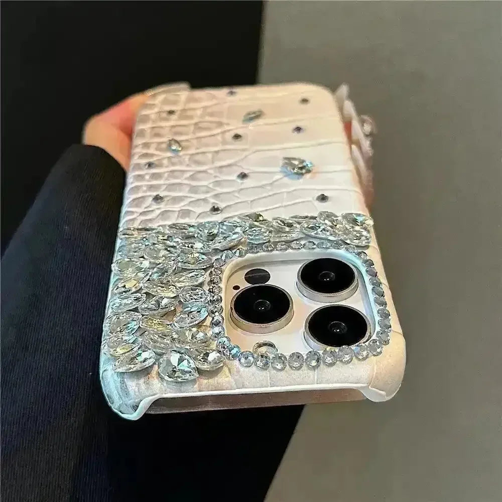 Handmade Rhinestone Phone Case (For iPhones) - Bear Hugs