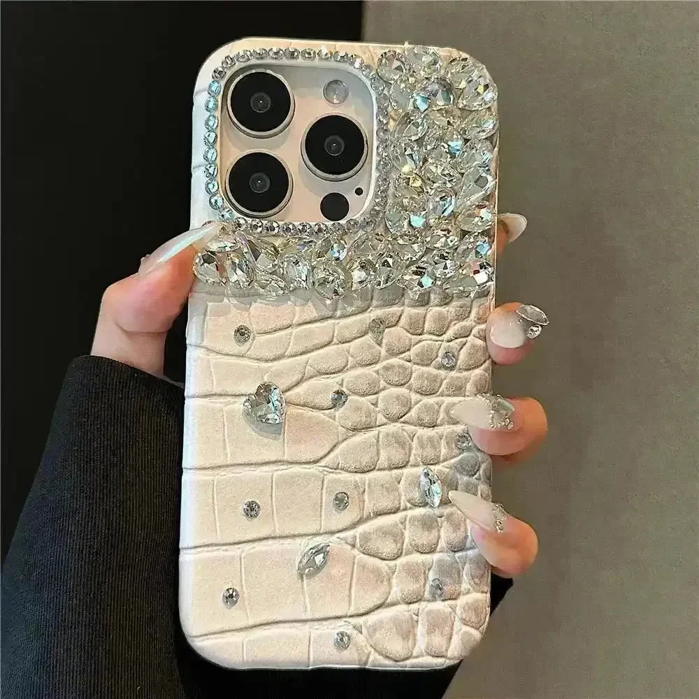 Handmade Rhinestone Phone Case (For iPhones) - Bear Hugs