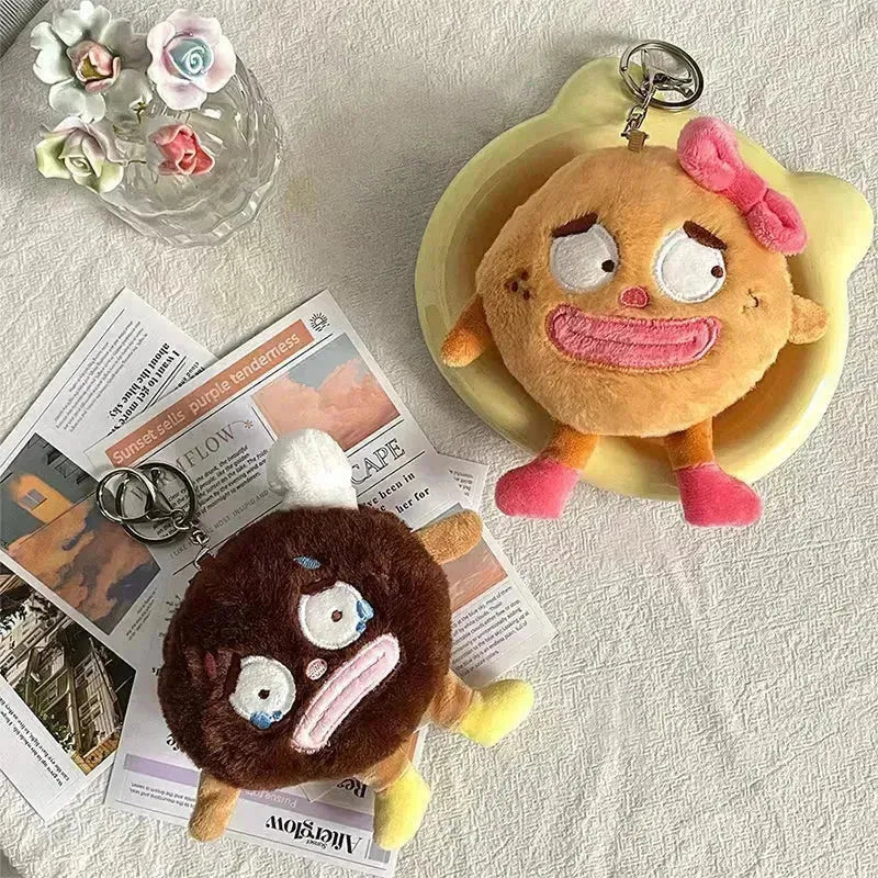 Happy & Sad Plush Cookie Keychains - Bear Hugs