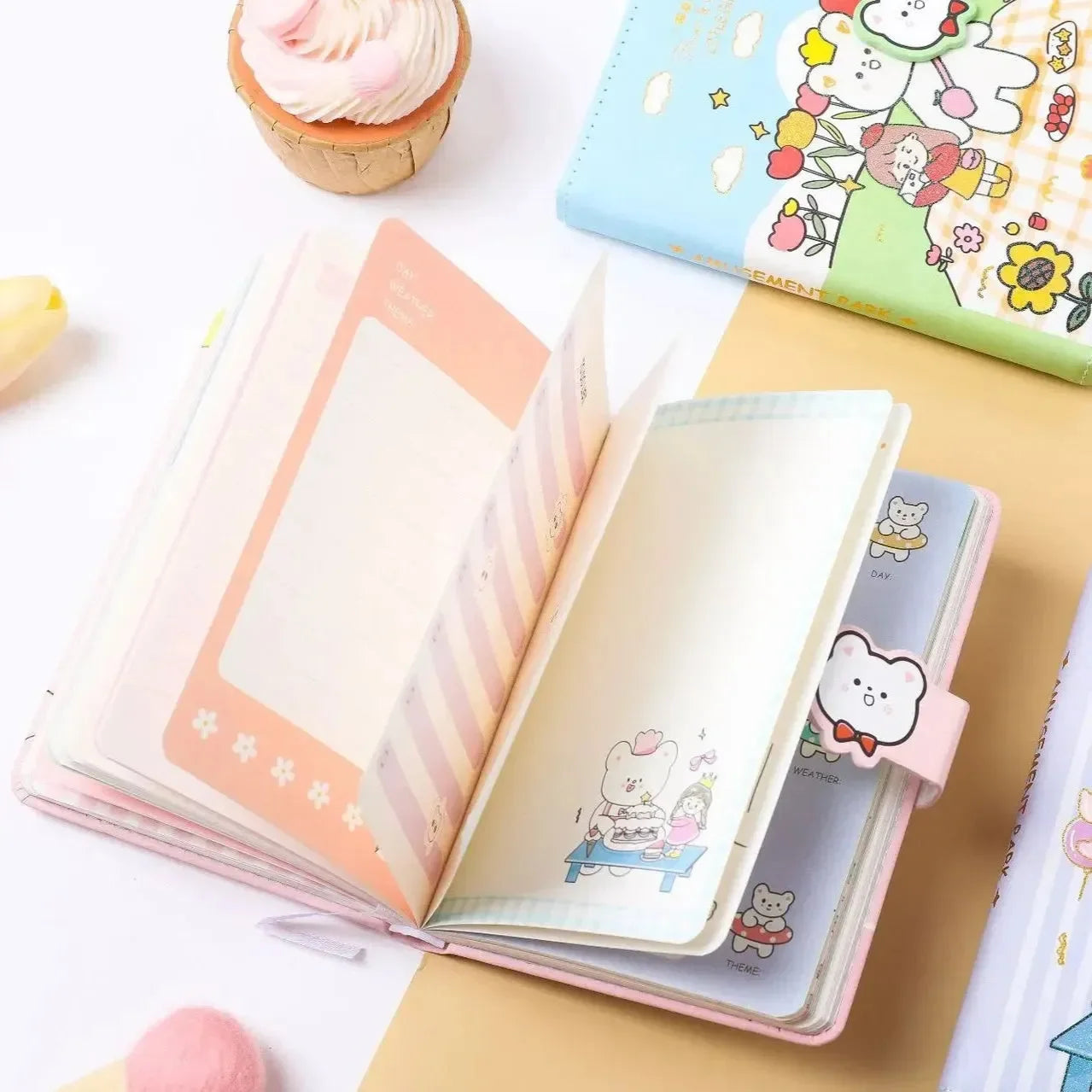 Happy Friends Diary with Magnetic Clasp - Bear Hugs