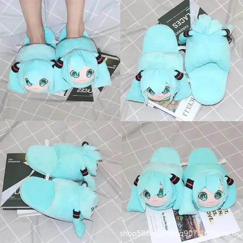 Hatsune Miku Anime Plush Slippers - Bear Hugs