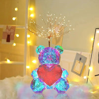 Heartlight Harmony Teddy Bear Lamp - Bear Hugs