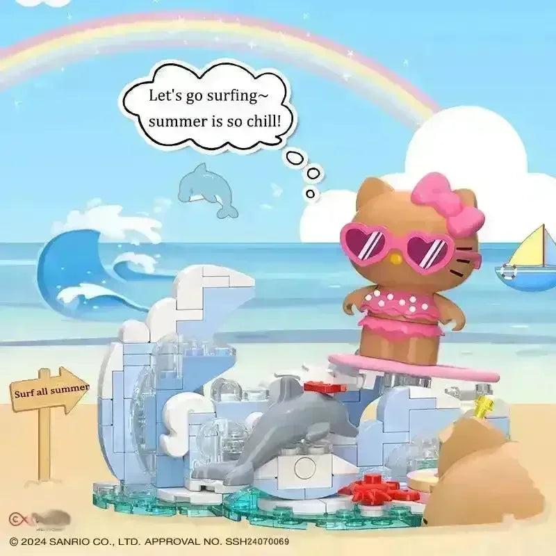 Hello Kitty Beach Vacation Series Figurines - Bear Hugs