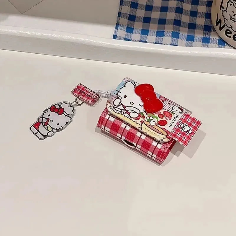 Hello Kitty Bow Chic Flip Leather Case (For Airpods) - Bear Hugs