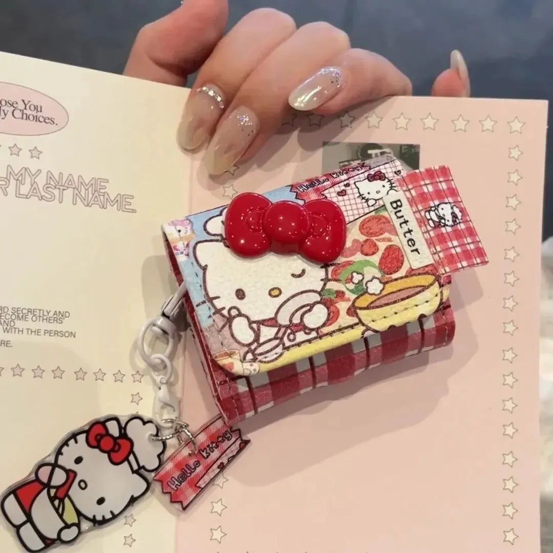 Hello Kitty Bow Chic Flip Leather Case (For Airpods) - Bear Hugs