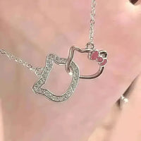 Hello Kitty Double Ring Pendant - Bear Hugs