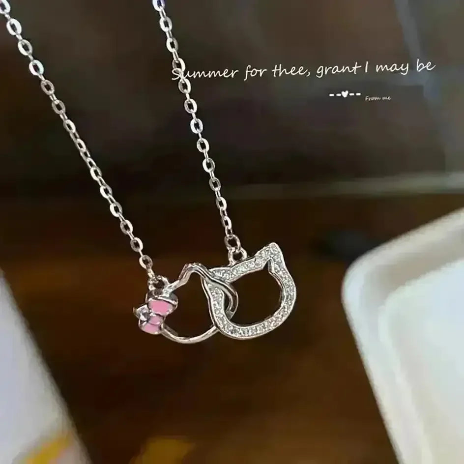 Hello Kitty Double Ring Pendant - Bear Hugs