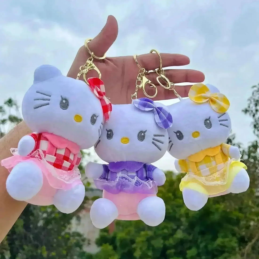 Hello Kitty Frock Plush Keychain - Bear Hugs