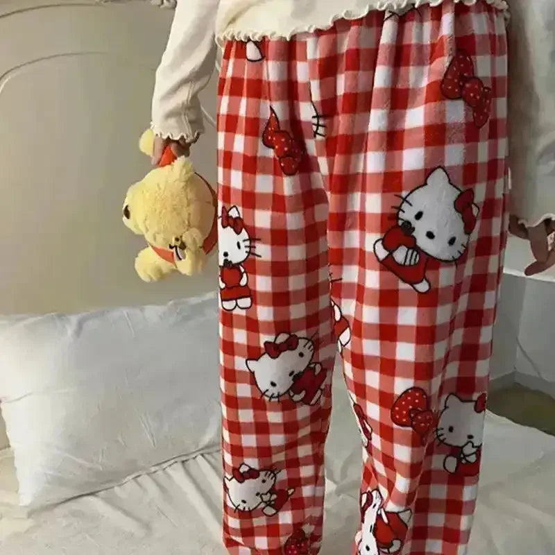 Hello Kitty Fuzzy Pajama Pants - Bear Hugs