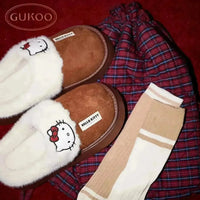 Hello Kitty Fuzzy Winter Slippers - Bear Hugs