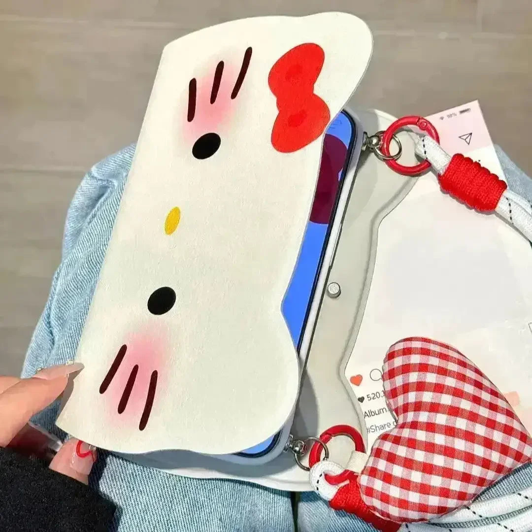 Hello Kitty Heart Flip Phone Case (For iPhones) - Bear Hugs