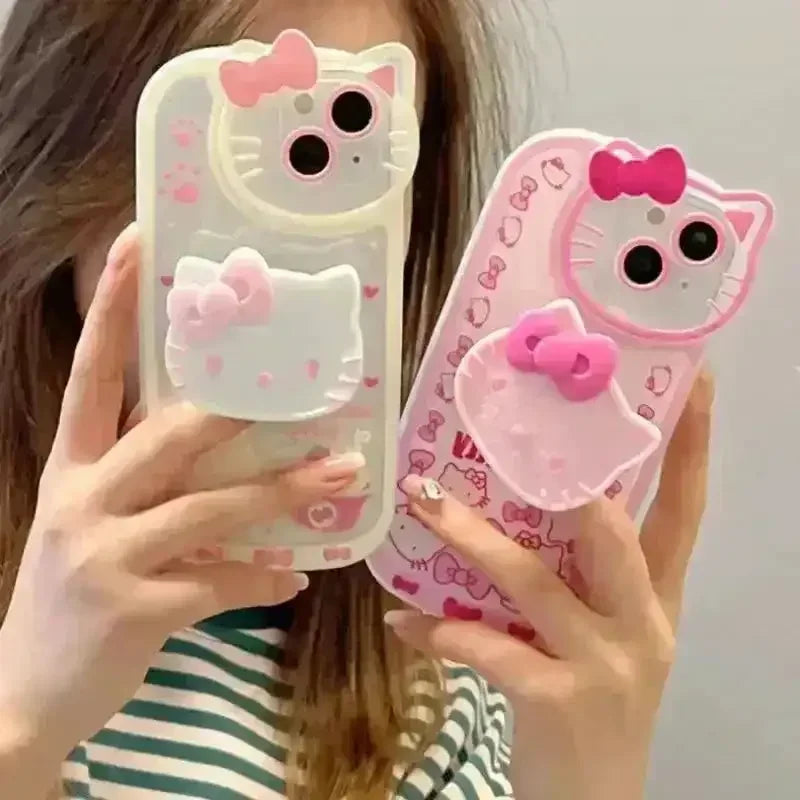 Hello Kitty Paw Print Tok Stand Phone Case (For iPhones) - Bear Hugs