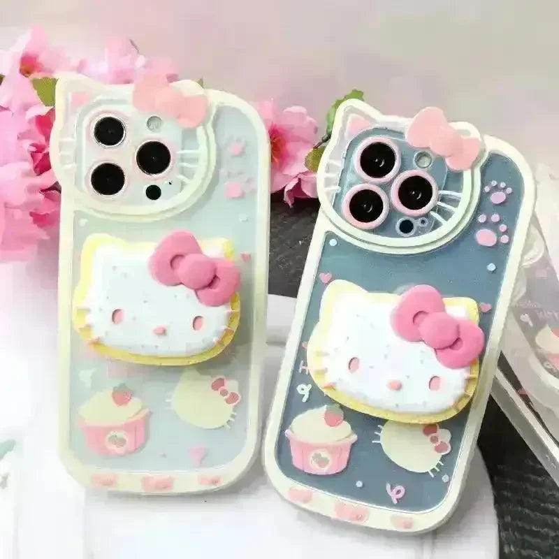 Hello Kitty Paw Print Tok Stand Phone Case (For iPhones) - Bear Hugs