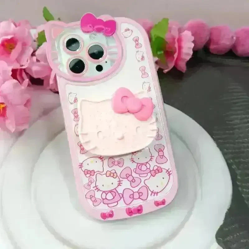 Hello Kitty Paw Print Tok Stand Phone Case (For iPhones) - Bear Hugs