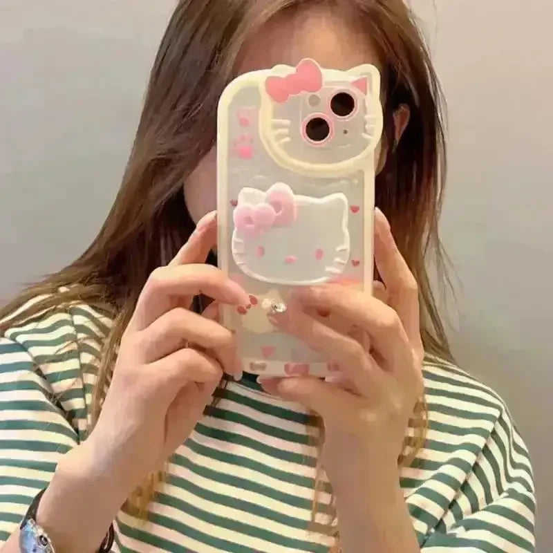Hello Kitty Paw Print Tok Stand Phone Case (For iPhones) - Bear Hugs